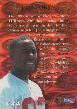 1995 Ultra - 1st Rounders Gold Medallion #18 J.J. Stokes Back