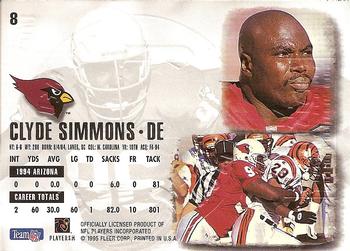 1995 Ultra - Gold Medallion #8 Clyde Simmons Back
