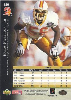 1995 Upper Deck - Electric #180 Hardy Nickerson Back