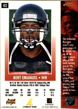1996 Action Packed - Artist's Proofs #42 Bert Emanuel Back