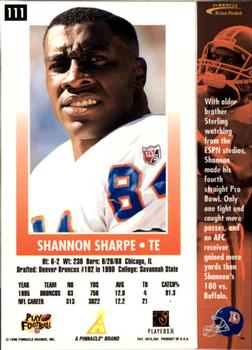 1996 Action Packed - Artist's Proofs #111 Shannon Sharpe Back