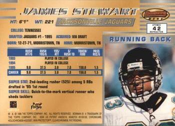 1996 Bowman's Best - Atomic Refractors #42 James Stewart Back