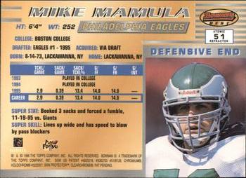 1996 Bowman's Best - Atomic Refractors #51 Mike Mamula Back