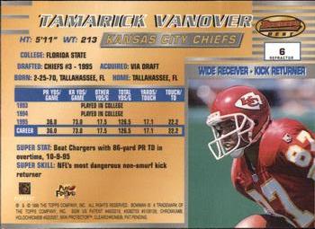 1996 Bowman's Best - Refractors #6 Tamarick Vanover Back