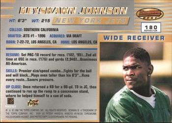 1996 Bowman's Best - Refractors #180 Keyshawn Johnson Back