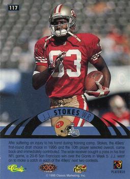 1996 Classic NFL Experience - Printer's Proofs #117 J.J. Stokes Back
