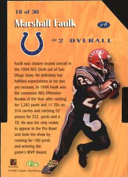 1996 Classic NFL Rookies - #1 Draft Picks #18 Marshall Faulk Back