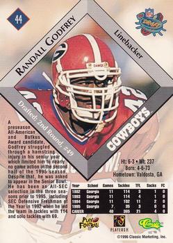 1996 Classic NFL Rookies - Gold #44 Randall Godfrey Back