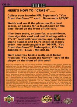 1996 Collector's Choice - You Crash the Game Gold #CG19 Keyshawn Johnson Back