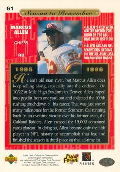 1996 Collector's Choice - Jumbos 3x5 #61 Marcus Allen Back