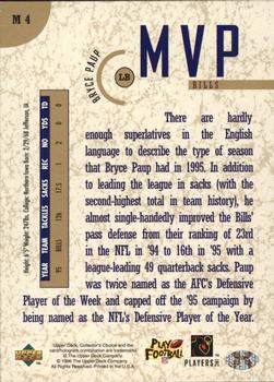 1996 Collector's Choice - MVPs Gold #M4 Bryce Paup Back