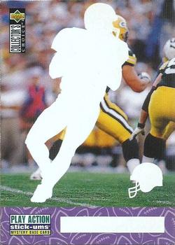 1996 Collector's Choice Update - Play Action Stick-Ums Mystery Bases #SMB23 Brett Favre Front