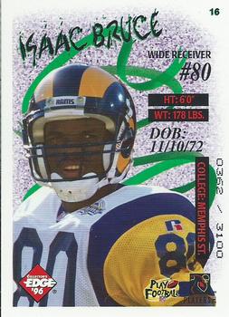 1996 Collector's Edge - Big Easy Gold Foil #16 Isaac Bruce Back
