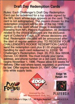 1996 Collector's Edge - Draft Day Redemptions: 