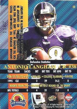 1996 Collector's Edge Advantage - Perfect Play Foils #48 Antonio Langham Back