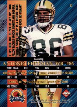 1996 Collector's Edge Advantage - Perfect Play Foils #52 Antonio Freeman Back