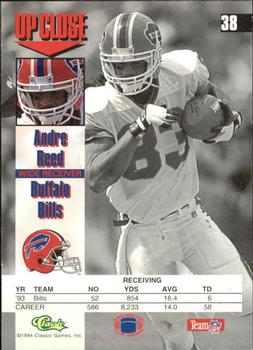 1994 Images #38 Andre Reed Back