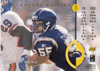 1996 Leaf - Collector's Edition #71 Junior Seau Back