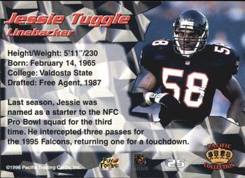 1996 Pacific - Red #25 Jessie Tuggle Back