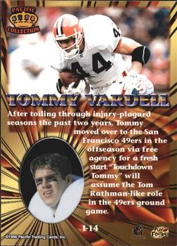 1996 Pacific Invincible - Bronze #I-14 Tommy Vardell Back