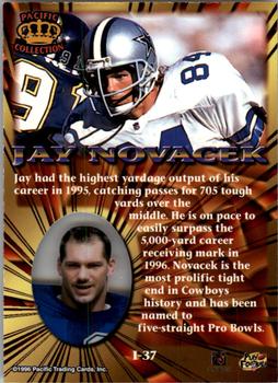1996 Pacific Invincible - Bronze #I-37 Jay Novacek Back