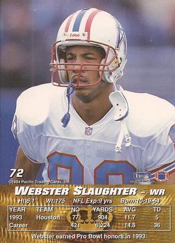 1994 Pacific #72 Webster Slaughter Back
