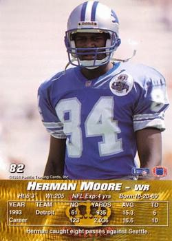 1994 Pacific #82 Herman Moore Back