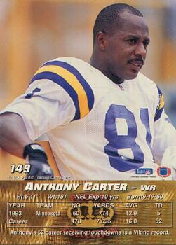 1994 Pacific #149 Anthony Carter Back