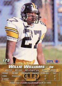 1994 Pacific #178 Willie Williams Back