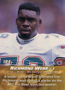 1994 Pacific #194 Richmond Webb Back