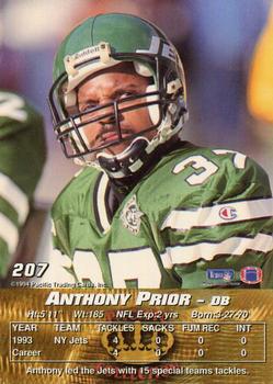 1994 Pacific #207 Anthony Prior Back