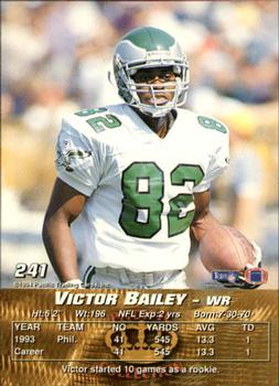 1994 Pacific #241 Victor Bailey Back
