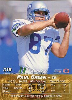 1994 Pacific #318 Paul Green Back