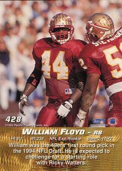 1994 Pacific #428 William Floyd Back