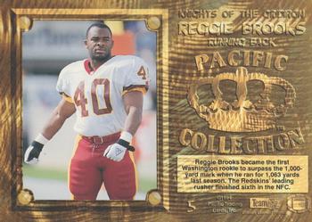 1994 Pacific - Knights of the Gridiron #5 Reggie Brooks Back