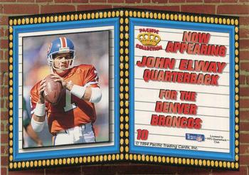 1994 Pacific - Marquee Prisms #10 John Elway Back