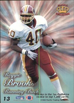 1994 Pacific Prisms #13 Reggie Brooks Back