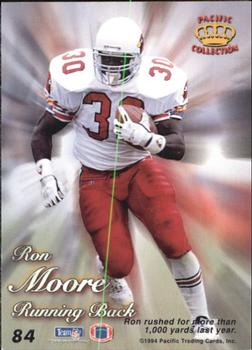 1994 Pacific Prisms #84 Ron Moore Back
