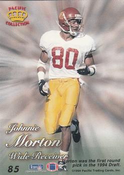 1994 Pacific Prisms #85 Johnnie Morton Back