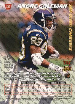 1996 Stadium Club - Members Only #232 Andre Coleman Back