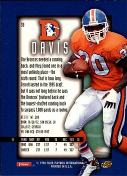 1996 Ultra Sensations - Blue #30 Terrell Davis Back