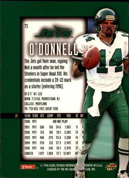 1996 Ultra Sensations - Marble Gold #73 Neil O'Donnell Back