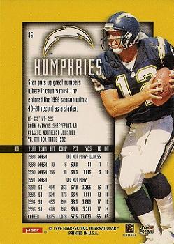 1996 Ultra Sensations - Marble Gold #85 Stan Humphries Back