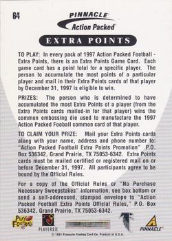 1997 Action Packed - Extra Points 10 #64 Bert Emanuel Back