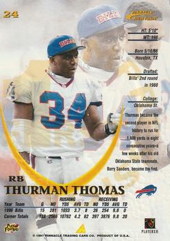 1997 Action Packed - First Impressions #24 Thurman Thomas Back