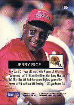 1994 Playoff #186 Jerry Rice Back