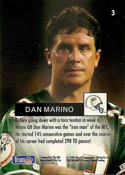 1994 Playoff #3 Dan Marino Back