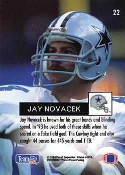 1994 Playoff #22 Jay Novacek Back