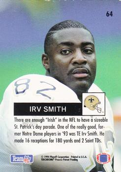 1994 Playoff #64 Irv Smith Back