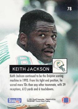 1994 Playoff #78 Keith Jackson Back